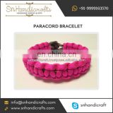 Pink Colour Paracord Bracelet Specially for Cancer Awarness Programes