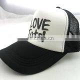 Solid Colors Adjustable Strap Small Braid in Black Trucker Cap Mesh Hat thumbnail-2