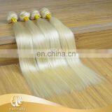 Alibaba finest quality blonde color russian remy virgin bulk hair weave straight wave