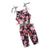 Girl Full Flower Design Jumpsuit Baby Sleeveless Summer Romper 2Colors 5Size for 2-7T thumbnail-2
