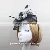 New Arrival Women Sinamay Base Fascinator Hat With Feather thumbnail-3