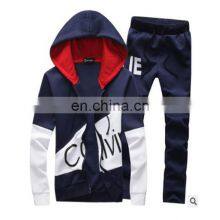 Wholesale Custom Spring and Autumn Men's Sweater Suit Cardigan Hooded Sports Slim Baseball Uniform Casual Jogging Jacket thumbnail-2
