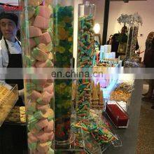 Tube Jelly Drop Display Box Clear Custom Acrylic Homemade Candy Dispenser