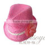 2014 Fashional Paper Material Kids Caps With Flower and Lace thumbnail-1