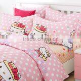 Lovely Cartoon Kids Design Cat Print Double Size Bed Sheet Set Best Selling Items Kids Bedroom Set Girls Set thumbnail-2