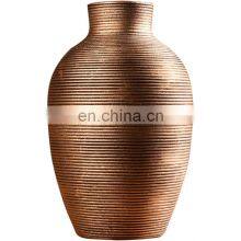 Modern Creative Vazo Small Vase Handmade Gold Ceramic Golden Vases Black Silver White Ceramic Vase For Home Decor thumbnail-3
