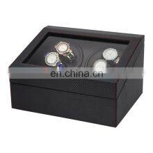 Watch Winding Carbon Fiber High Quality Watch Winder Motor Stop Automatic Watch Jewelry Display Cabinet Box thumbnail-2