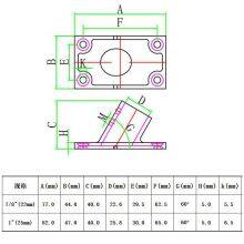 ISURE MARINE 316 Stainless Steel 1inch 60 Degree Boat Hand Rail Fitting Rectangular Stanchion Base thumbnail-5