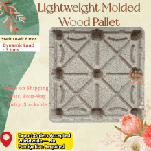 Eco-friendly, Recyclable Molded Wood Pallets — Compliant With European and American Standards — Hassle-Free Export thumbnail-4