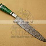 CITIZEN KNIVES, CUSTOM HAND MADE DAMASCUS STEEL CHEF KNIFE thumbnail-3
