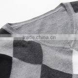 Argyle Knitting Wear Men Simple Long Sleeve V-neck Sweater Pullover thumbnail-6
