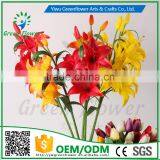 2016 Wholesale 5 Heads Multicolor Artificial Flowers Lily Real Touch Bouquet Wedding Bridal Home Declarative Flowers thumbnail-6