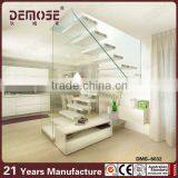 Prefab Residential Glass Wood Floating Stairs