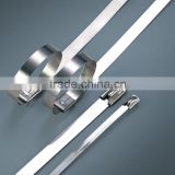 High quality free sample coated ball type metal cable strap stainless steel cable ties