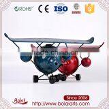 Glossy Blue Glider Design Round Black Dial Antique Quartz Clock thumbnail-3