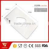 Unique Metal Stainless Steel Custom Laser Printing Logo Credit Card Bottle Opener Bar Promotional Item thumbnail-3