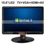 15.6 inch small lcd monitor with av tv vga hdmi bnc input