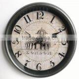 Dia 29 cm Rustic Round Metal Wall Clock thumbnail-1