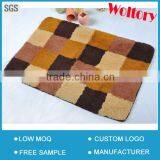 Acrylic Fiber Check Design Multi Color Customized Bathroom Kitchen Door Mat thumbnail-1