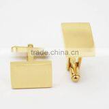 316L Stainless Steel Gold Rectangle Cufflink Custom Engrave Logo Gold Cufflinks thumbnail-2
