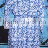 Sexy Cotton Kimono Women Long Robe Designer Floral Print Block Printed Kimono thumbnail-2