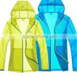 Spring and summer outdoor skin clothing coat UV coat thin breathable sunscreen clothing male female couples long sleeved tide