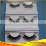 100% human hair eyelash extension, black color, hand-tied strip eyelash, customized package