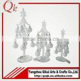 Small Dismountable Balls Decorated Clear Glass Christmas Tree