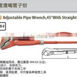 Adjustable Pipe Wrench With Straight Jaws