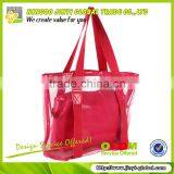 2014 rose red mesh beach bag with match cosmetic pouch 2013 designer handbags