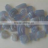 Blue Chalcedony Fancy Flower Carved Beads Pendant and Charms for Bracelets and Necklace Handmade Jewelry Making thumbnail-1