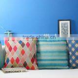 Mediterranean Style Square Linen Replaceable Pillowcase Throw Pillow Cushion Cover thumbnail-3
