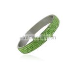 Hot Sale Green Crystal bangle Stainless Steel Jewelry manufacturers