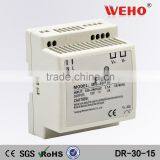 Plastic dc Output 30w 15v Din Rail Led Power Switching Power Supply