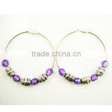 Hot Sales Beaded DIY Acrylic Round Design Hoop Earring for Gift New Fashion Jewelry thumbnail-2