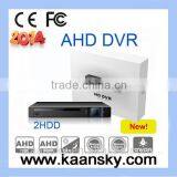 H.264 720P AHD DVR 16ch P2P cloud service with unique case