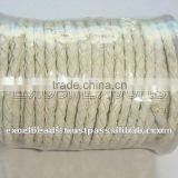 2mm White Braided Leather Cords