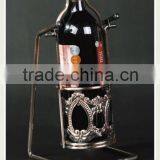 Chrome Metal Bronze Rack for Wine Bottles thumbnail-1