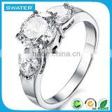 China Wholesale Diamond Design Silver Wedding Ring Set