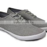 Cheap Price Grey Chambrey Upper Men Sneakers Comfort Lace up Style Man Casual Canvas Shoe Vulcanized Shoes thumbnail-1