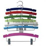 Chlidren Wooden Hanger Wholesaler Clothes Hangers Moon Shape With Clips thumbnail-1