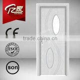 pvc toilet door /pvc bathroom door price with door handle and door hinge