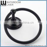 Customized Bathroom Designs Zinc Alloy ORB Finishing Bathroom Accessories Wall Mounted Towel Ring thumbnail-4