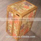 High Quality Household Foldable Bamboo Laundry Storage Basket