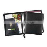 Custom Black Business Card Padfolio Leather Document File Presentation Folders thumbnail-3