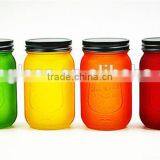 Colorful Flower Model Clear Mason Jar Mug With Straw Lid 4 Colors thumbnail-1