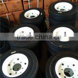Discount Black Solid Tire Press White Split Rim 4.00-8 Wheel for Trailer thumbnail-6