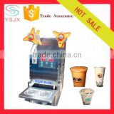 automatic stainless steel herb tea / porridge cup sealing machine