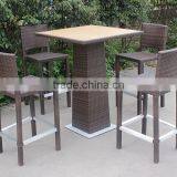 Набор мебели для бара из плетёного каната: стол и барные стулья thumbnail-2