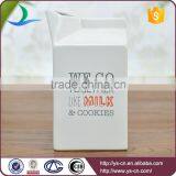 China Supplier Milk Carton Shape Ceramic Milk Jug Wholesale thumbnail-3